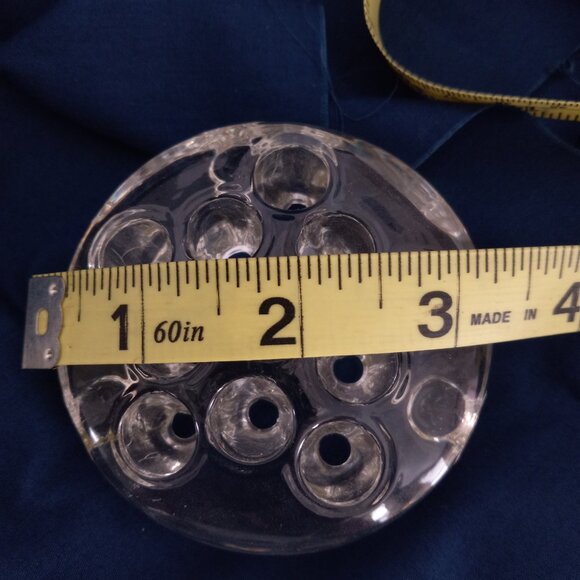 Vintage Glass Flower Frog 11 Hole for Stems - Picture 4 of 7